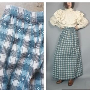 Handmade Vintage Plaid Apron or Wrap Skirt